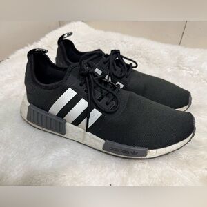 Adidas Men's Black and White NMD Sneakers
